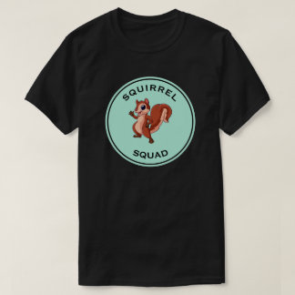 T-shirt Disque Turquoise de caricature de l'écureuil