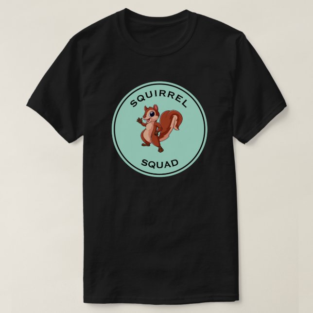 T-shirt Disque Turquoise de caricature de l'écureuil (Design devant)