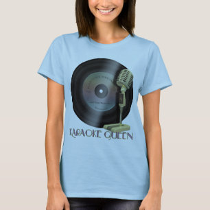 T-shirt Disque vinyle drôle de la Reine de karaoke