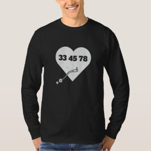 T-shirt Disques vinyles 33 45 78 RPM Heart LP Collection D