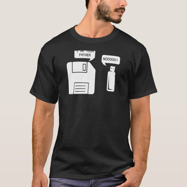 T-shirt Disquette Usb Je Suis Votre Père 1 (Devant)