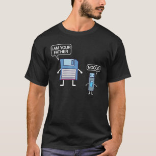 T-shirt Disquette USB Je suis votre père Geek Nerd