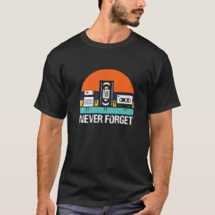 T-shirt Disquette Vidéo Vhs Et Cassette Jamais Fabriquée
