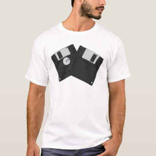 T-shirt disquettes haute densité vintage de 3½ pouces