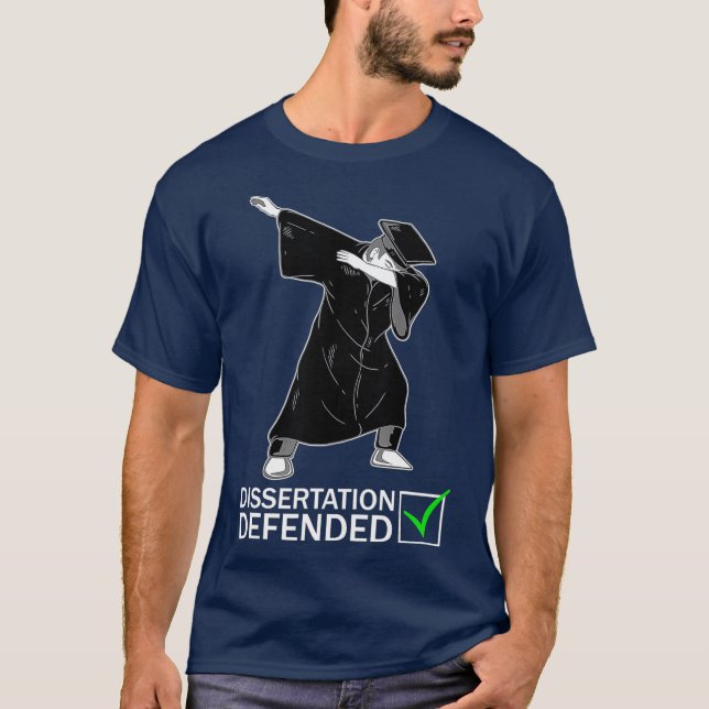 T-shirt Dissertation Défense Dabbing Doctorat Drôle Doctor (Devant)