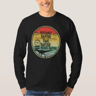 T-shirt Distance Raptor Sur Temps Raptor Égal Velocirapt