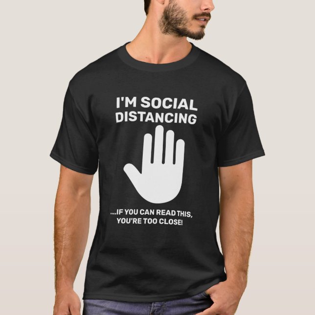 T-shirt Distances sociales Antisocial Introduction Restez  (Devant)