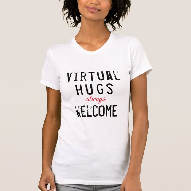 T-shirt Distances sociales Hugs virtuels (Devant)