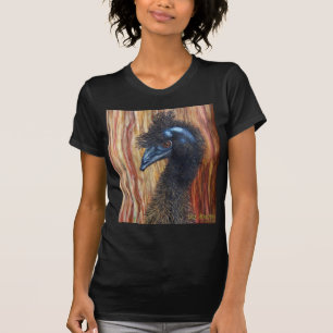 T-shirt distingué de noir d'émeu