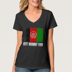 T-shirt Distorsion Afghanistan Drapeau Meilleure maman Jam