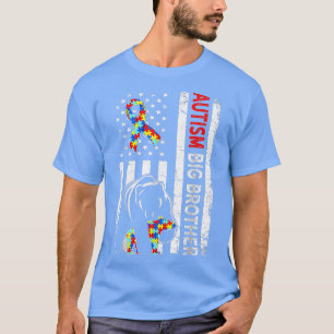 T-shirt Distorsion Américaine Drapeau Autisme Big Brother