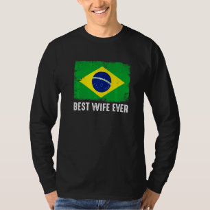 T-shirt Distorsion Brésil Drapeau meilleure femme jamais p
