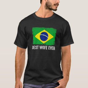 T-shirt Distorsion Brésil Drapeau meilleure femme jamais p