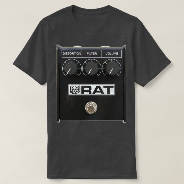 T-shirt Distorsion de pédale de guitare ProCo RAT (Design devant)