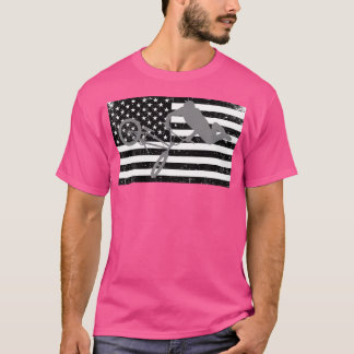 T-shirt Distorsion du drapeau américain Bmx