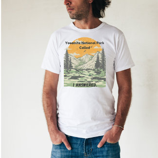 T-shirt Distorsion Jaune/Vert Imprimer Parc Yosemite Natur