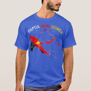 T-shirt Distorsion Papouasie-Nouvelle-Guinée Drapeau Homme