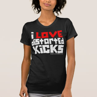 T-shirt distortedkicks02-red&white