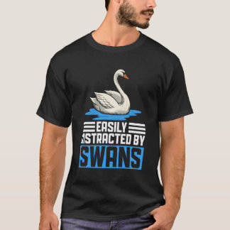 T-shirt Distrait Par Swan Cute Swan Lake Nature Lover