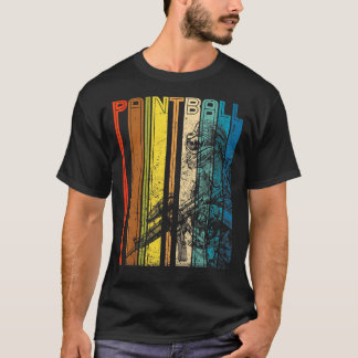 T-shirt Distress Retro Painball Hommes Femmes Enfant Vinta