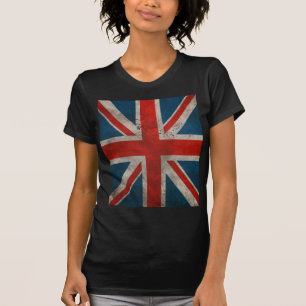 T-shirt Distress Vintage Classic British Union Jack