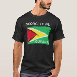 T-shirt Distresse Guyana Drapeau Georgetown Guyana Guyana 