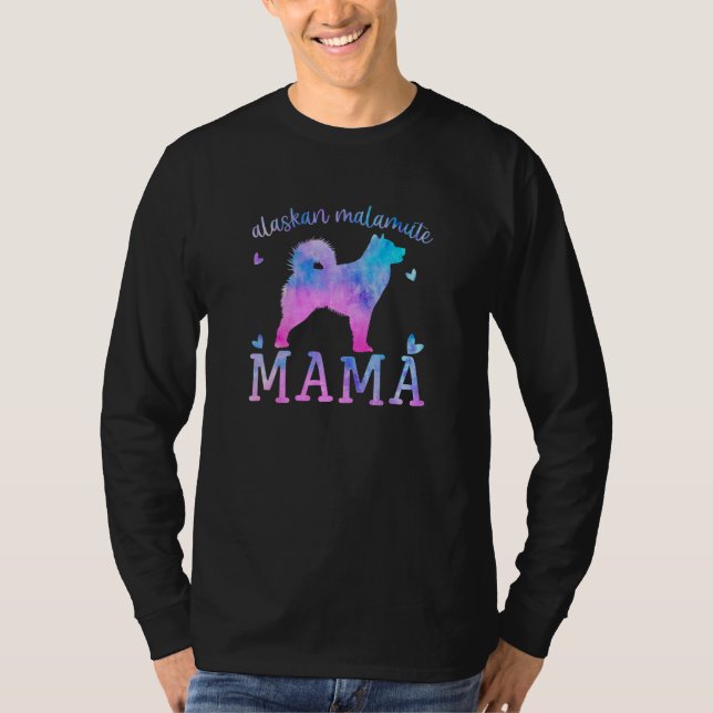 T-shirt Distressed Alaskan Malamute  Mom Mother s Day (Devant)