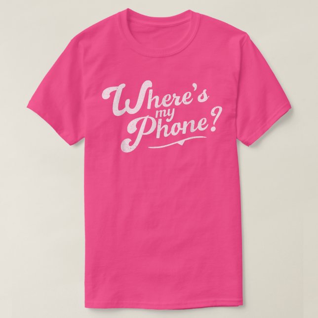T-shirt Distressed Ami Ami Drôle Tee, Où Mon Téléphone (Design devant)