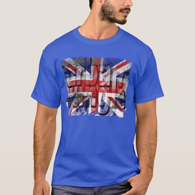 T-shirt Distressed Art numérique britannique Urban Jungle (Devant)