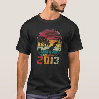 T-shirt Distressed Awesome depuis 2013 9ème Anniversaire P