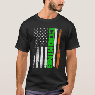 T-shirt Distressed Cuisine américain Drapeau drôle St patr