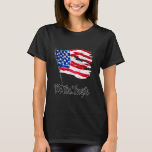 T-shirt Distressed drapeau américain avec les mots We The