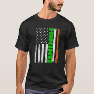 T-shirt Distressed Drapeau américain Randonnée drôle St pa