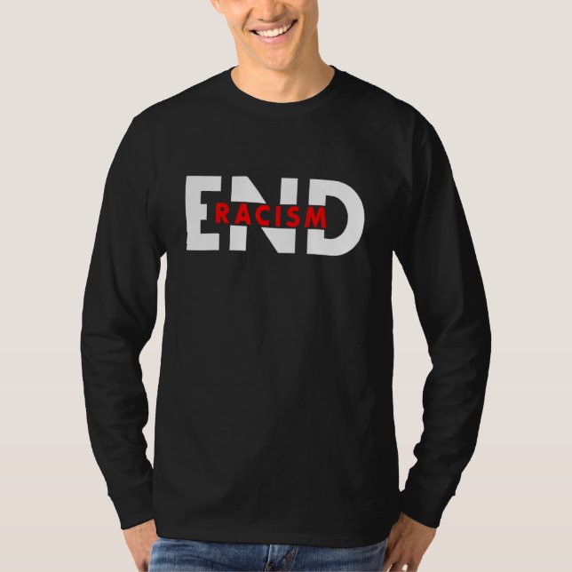 T-shirt Distressed End Racism Womens (Devant)