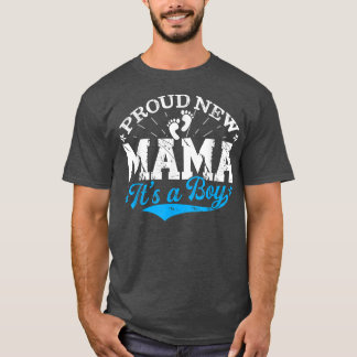 T-shirt Distressed Gender Reveal Fier New Mama C'est un ga