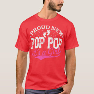 T-shirt Distressed Gender Reveal Fier New Pop Pop C'est un