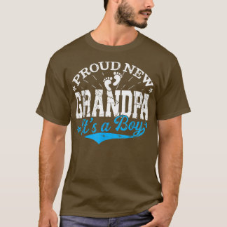 T-shirt Distressed Gender Reveal Fier Nouveau grand-père C