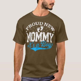 T-shirt Distressed Gender Reveal Fier Nouvelle maman C'est