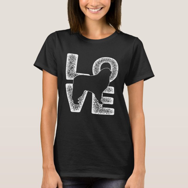 T-shirt Distressed I Love My Great Pyrenees Dog  Theme (Devant)
