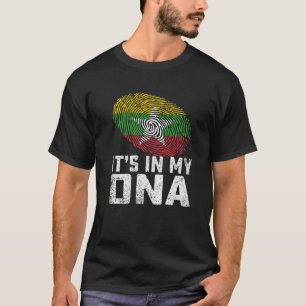 T-shirt Distressed It's In My DNA Myanmar Drapeau Hommes F