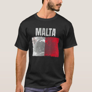 T-shirt Distressed Malte Drapeau Graphique Pour Hommes Fem