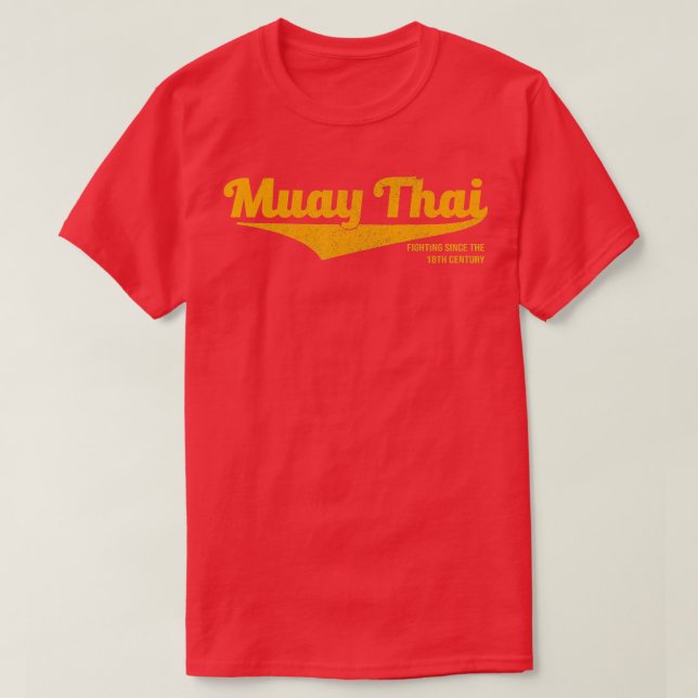 T-shirt Distressed Muay Thai Kickboxing  MMA BJJ Thailand  (Design devant)