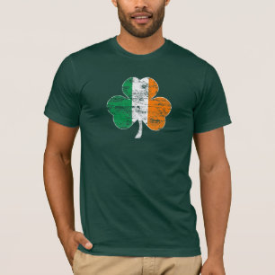 T-shirt Distressed Shamrock irlandais