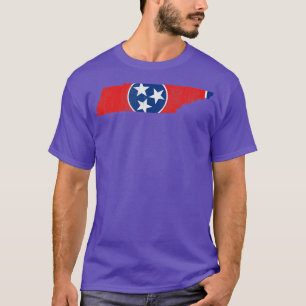 T-shirt Distressed State Tennessee Carte du drapeau