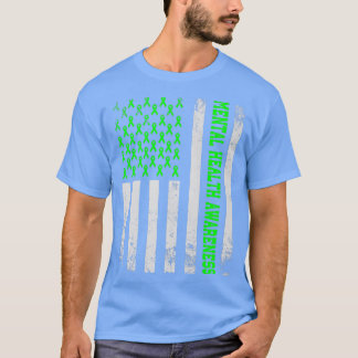T-shirt Distressed US American Flag, Mentale Health Award