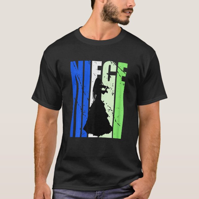 T-shirt Distressed Violin Niece Of Violinist Loves To Viol (Devant)