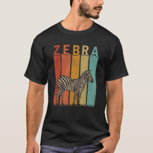 T-shirt Distressed Zebra Men Women Kid Cute Zebra Retro