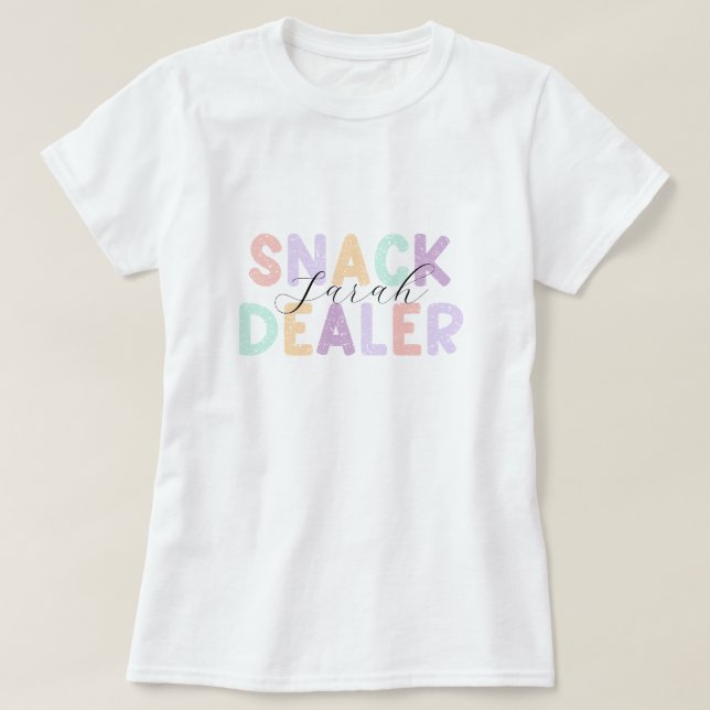T-shirt Distributeur de collations drôle maman mère Fête d (Design devant)