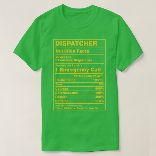 T-shirt Distributeur de la valeur nutritive (Design devant)