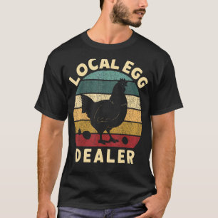 T-shirt Distributeur d'oeufs de poule fermier local vintag
